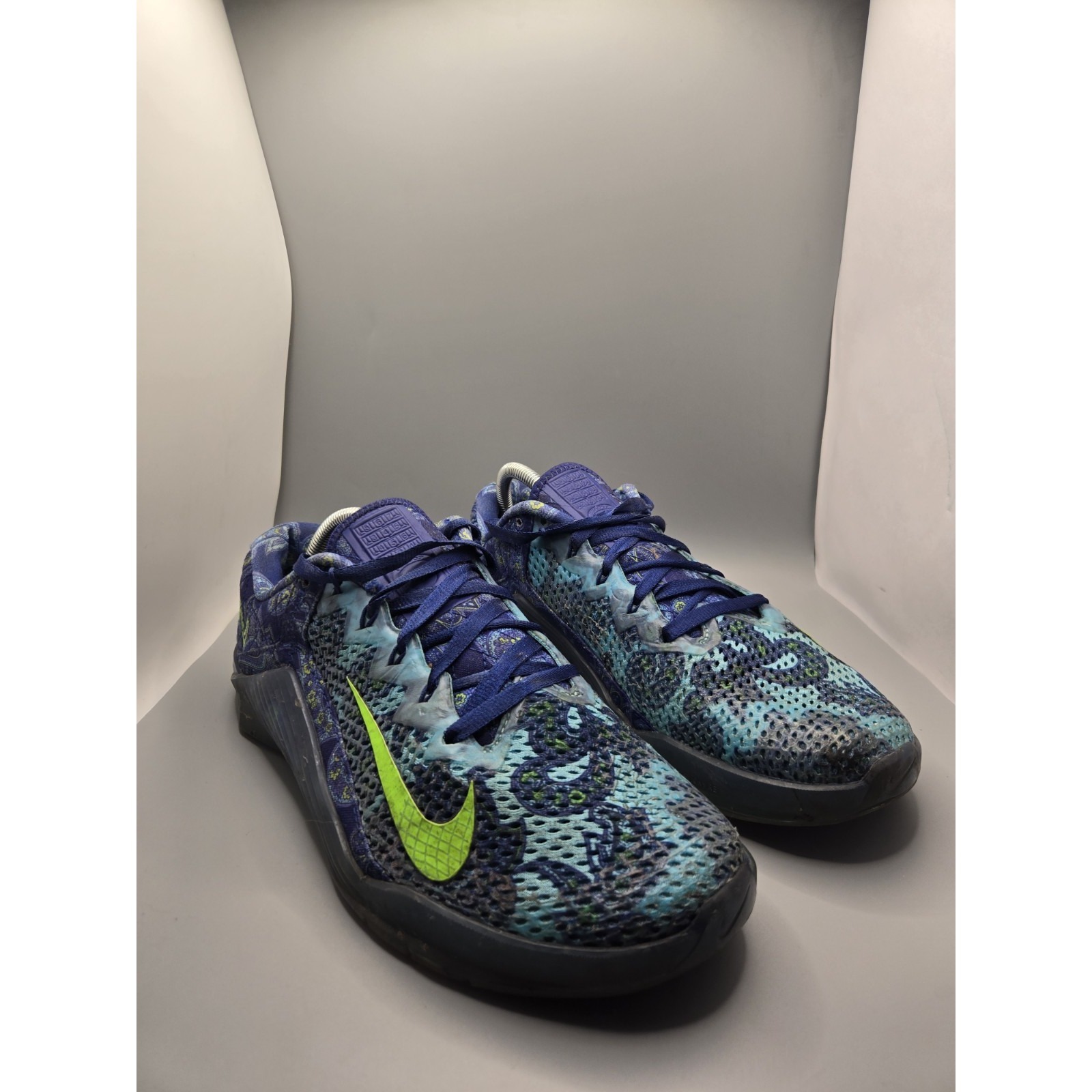 Nike Metcon 6 Amp Paisley Training Shoes Mens Size 10 Blue Green Cz0602-434